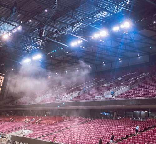 Network infrastructure at the RheinEnergieSTADION in Cologne for two major concerts