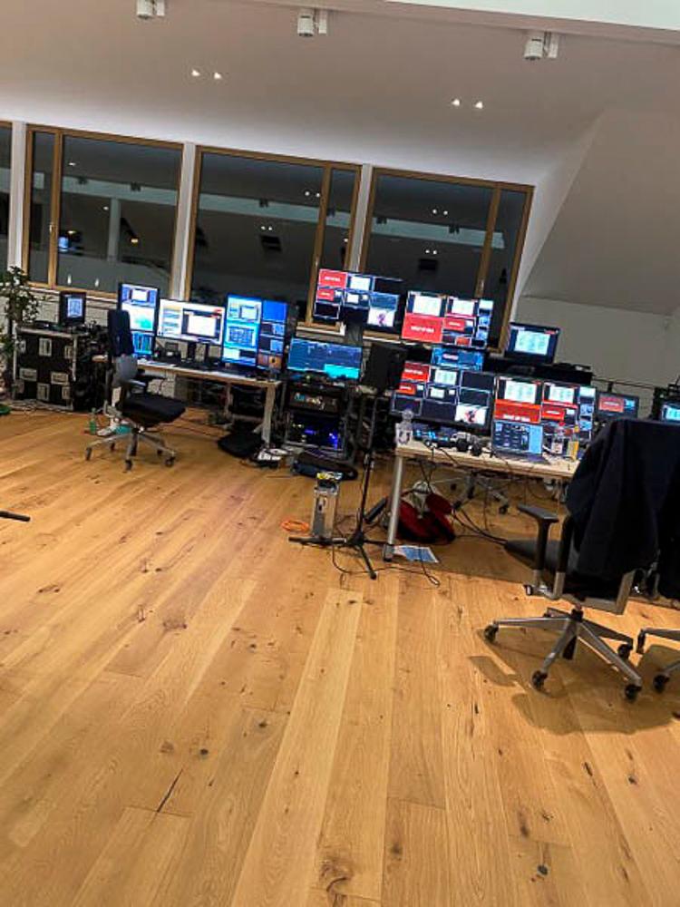 Streaming setup for worldwide event productions at MP Next HQ
